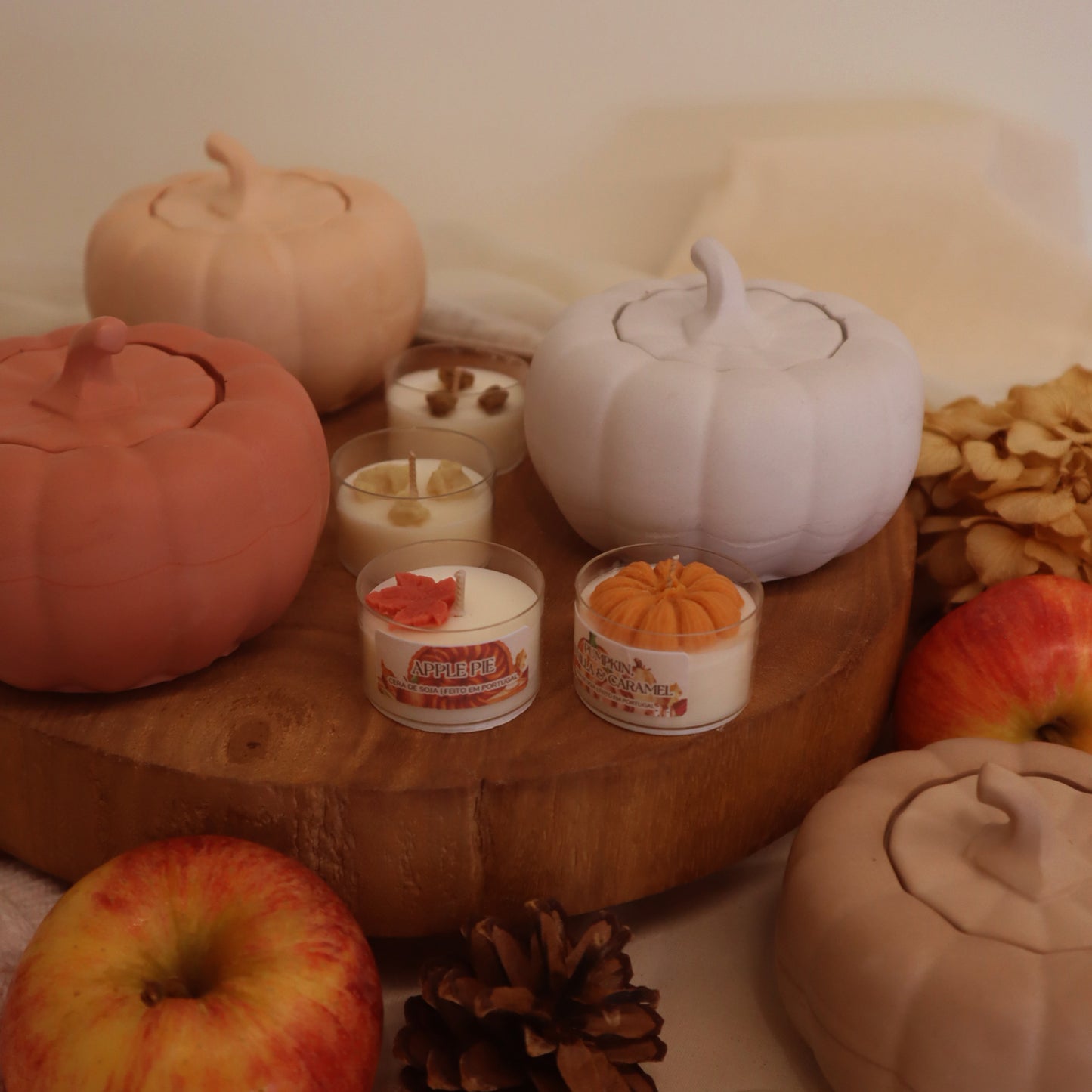 Ceramic Candle & 5 Tealights