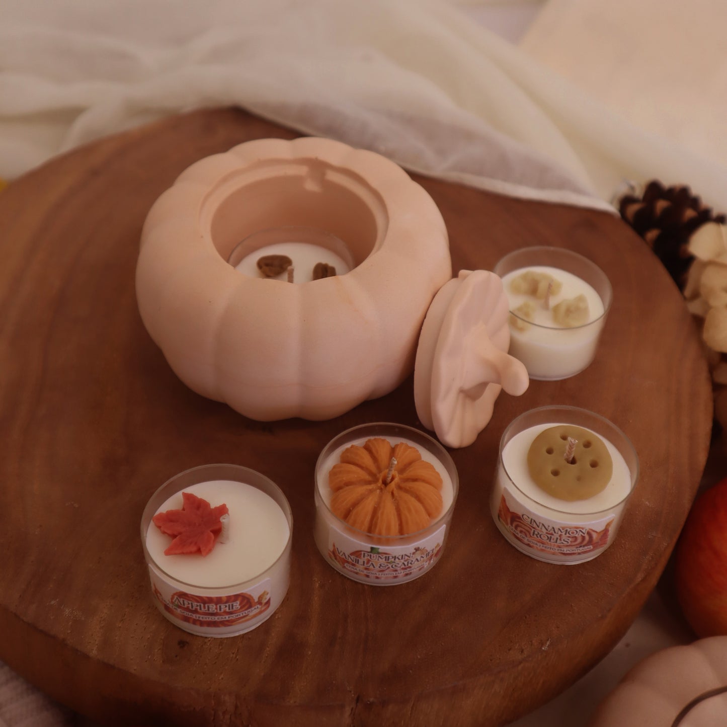 Ceramic Candle & 5 Tealights